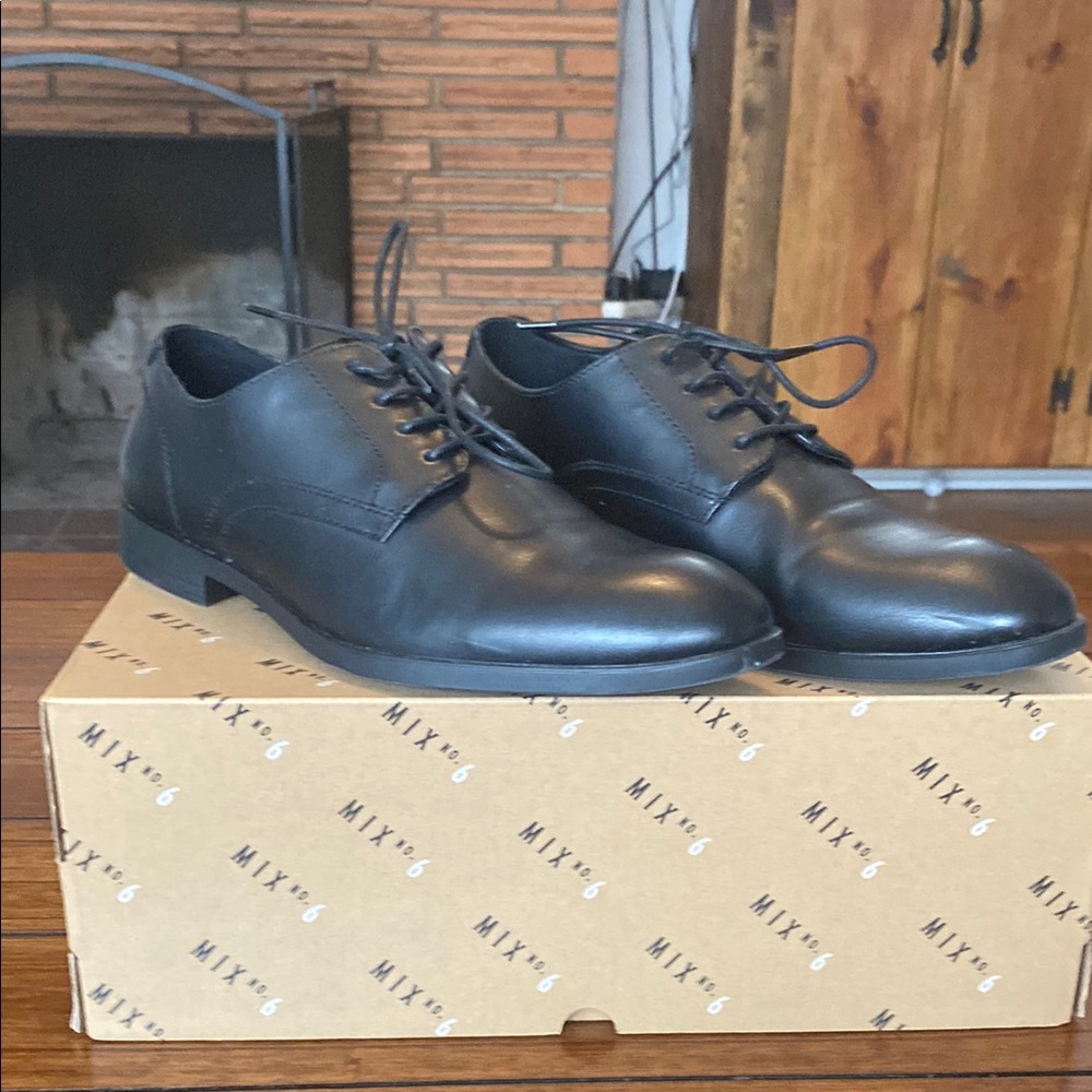 Mix No. 6 Black Oxford Shoes Classic Formal Style